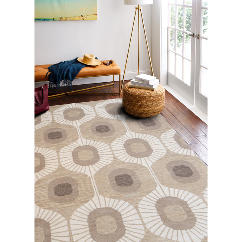 Wade Logan® Hemmer Handmade Hand Tufted Wool Biege Rug & Reviews Wayfair